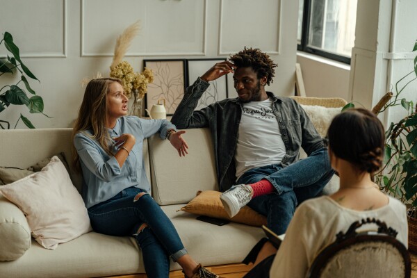 Couples Talking to Therapist