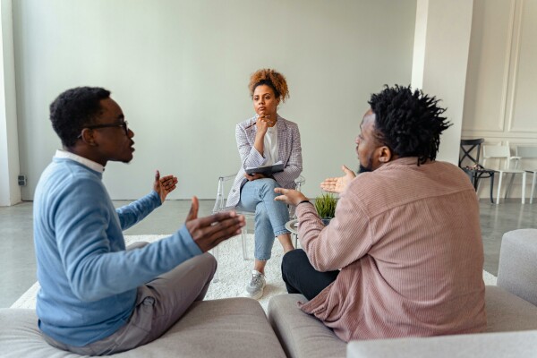 Couple Counselling Liverpool Couples discussing their marriage troubles